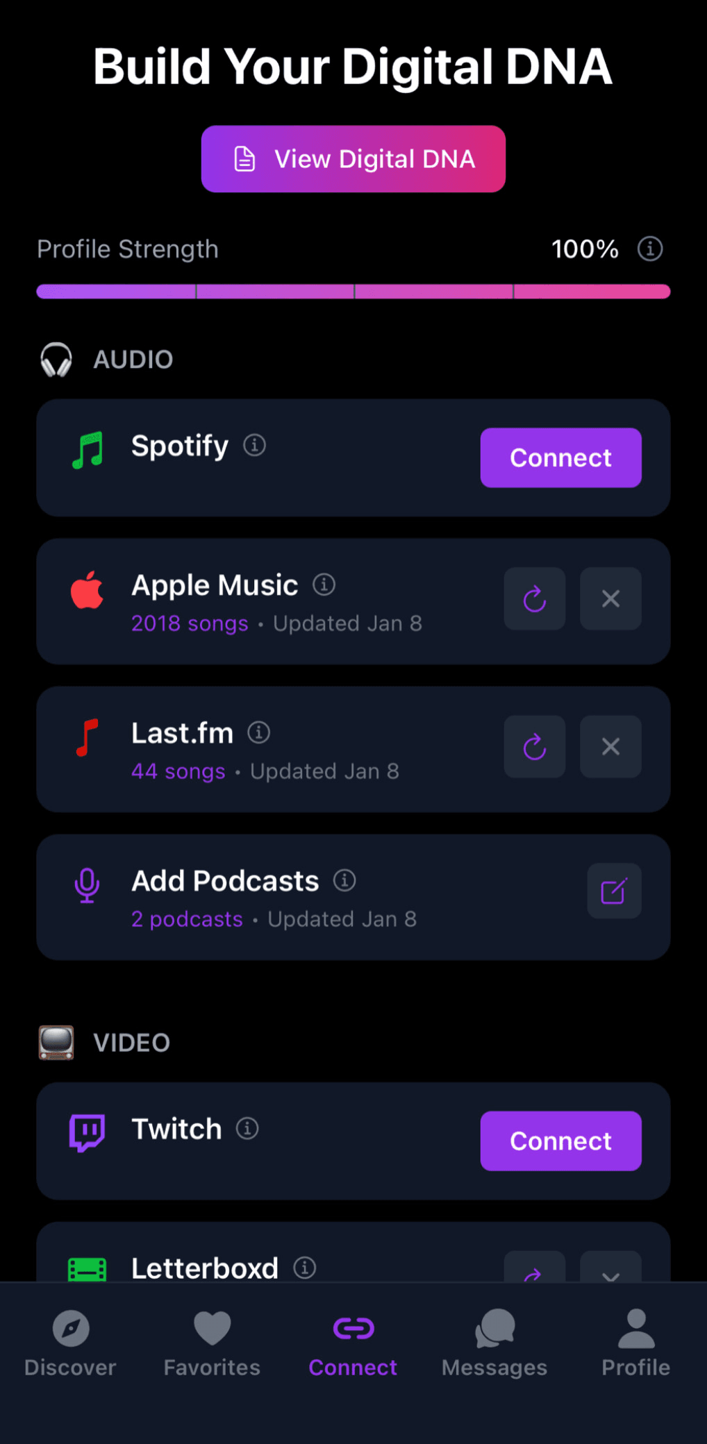 Build Your Digital DNA - Connect your services